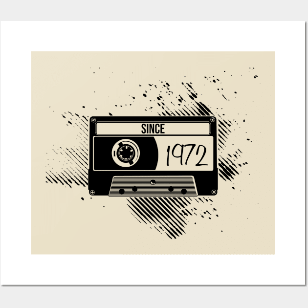 1972s Vintage, 72s Black Cassette Wall Art by Degiab